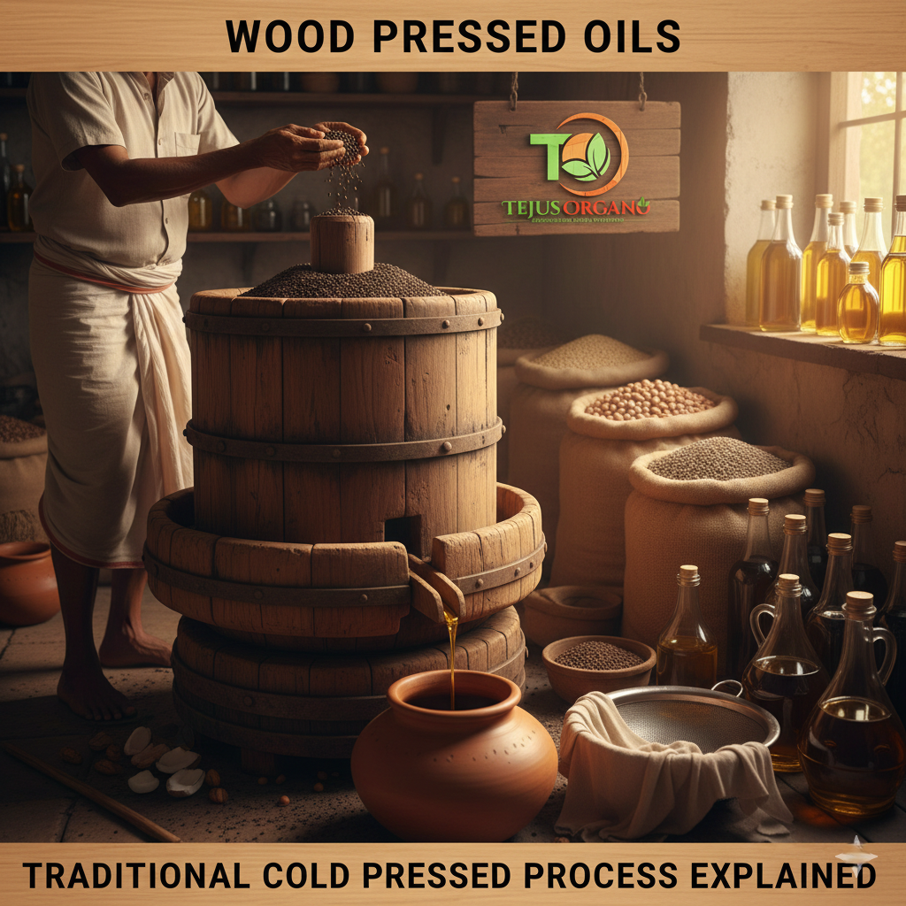 How Wood Pressed Oils Are Made | Traditional Cold Pressed Oil Process Explained