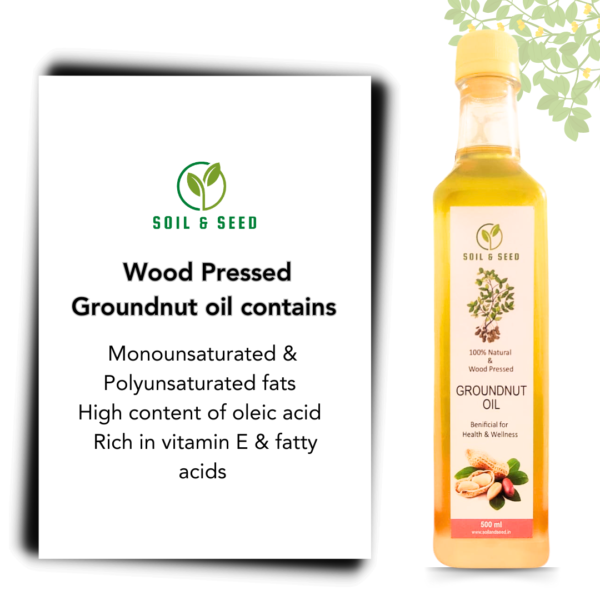 wood pressed groundnut oil contains